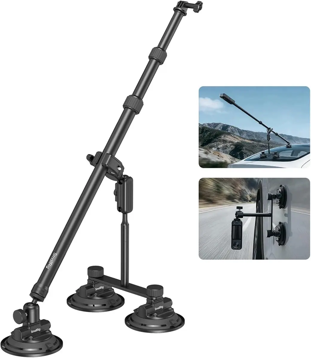 Autohouder met Zuignap voor Sportcamera (max 0.5kg)