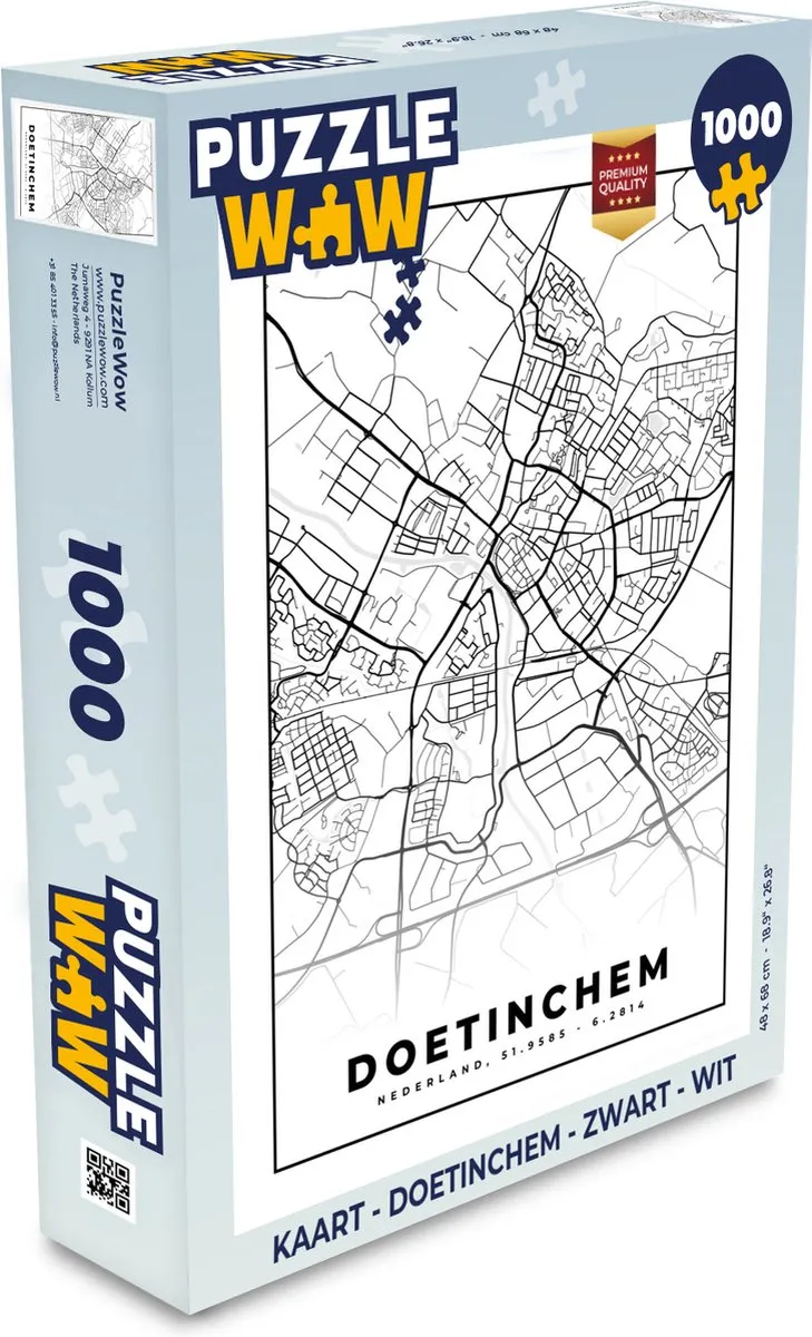 PuzzleWow Legpuzzel Doetinchem 1000 Stuks
