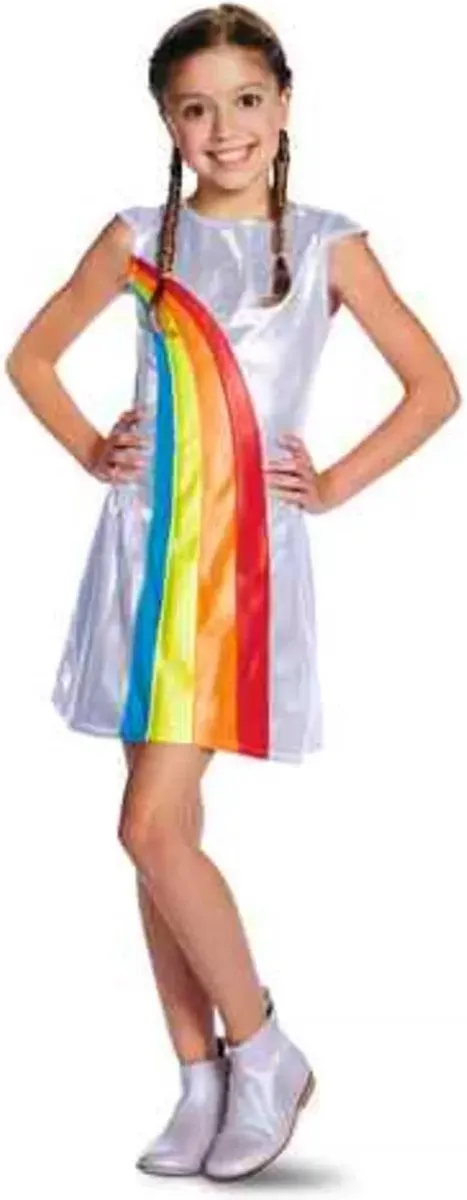 Studio 100 K3 Regenboogjurk - Maat 152 - Zilver