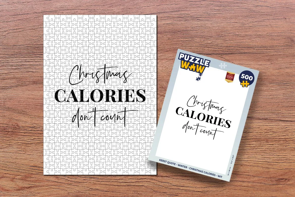 PuzzleWow Kerst Quote Legpuzzel 500 Stuks - Wit