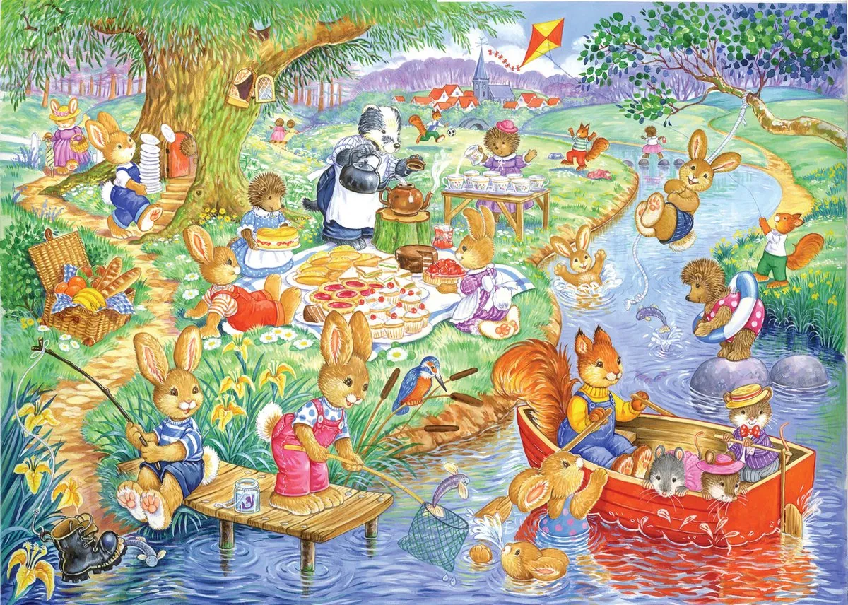 House Of Puzzles Picnic Time Puzzel 80 Stuks - Multicolor