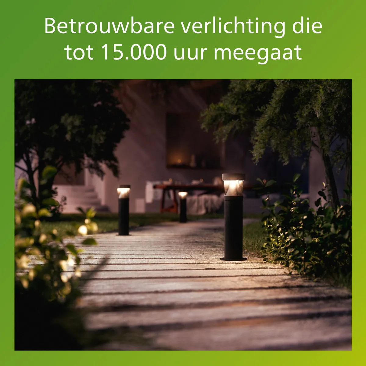 Philips Avery Tuinpaal Solar - 1.8W Warm Wit 2700K - Zwart