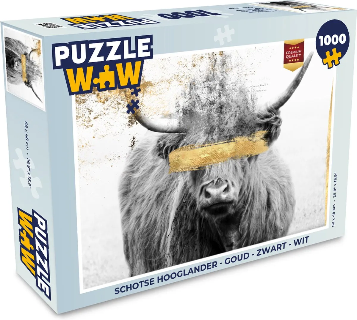 PuzzleWow Schotse Hooglander Legpuzzel 1000 Stuks