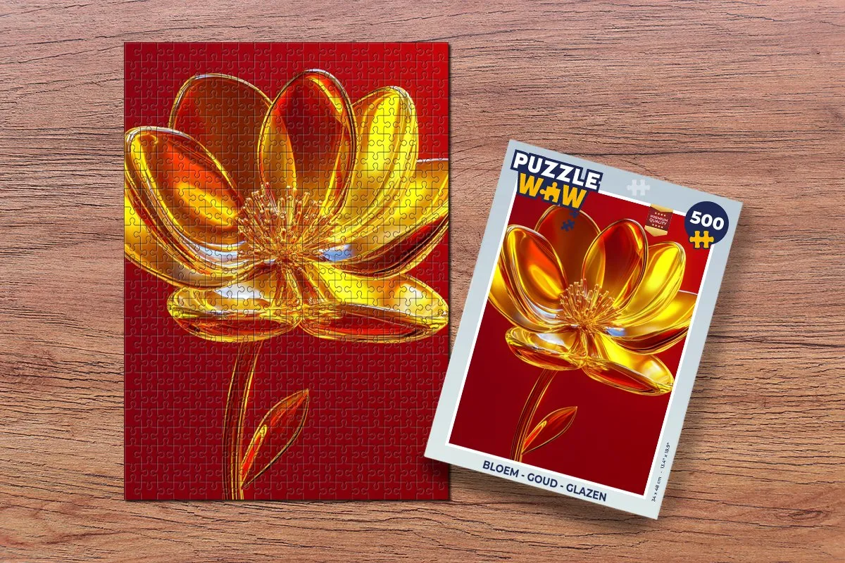 PuzzleWow Bloem Glazen Legpuzzel 500 Stuks - MPN 8721375321416