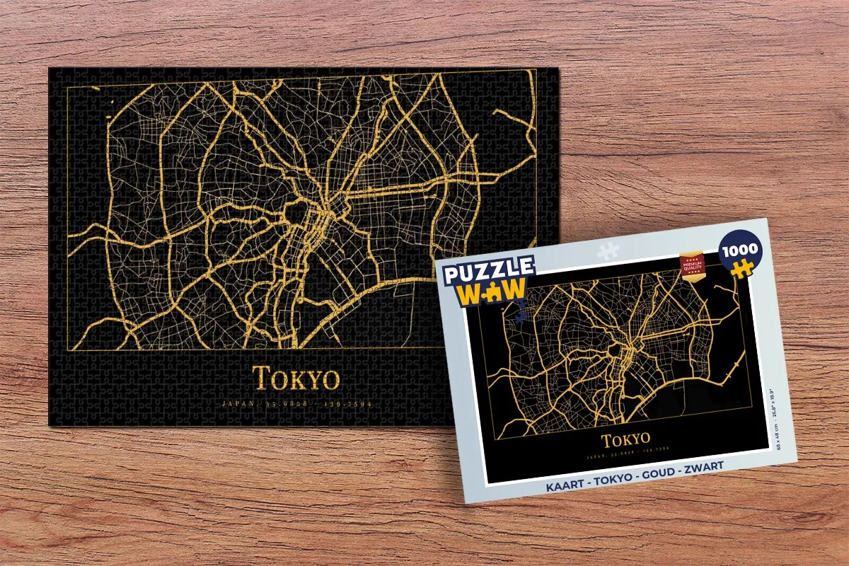 PuzzleWow Tokyo Legpuzzel 1000 Stuks - Multicolor