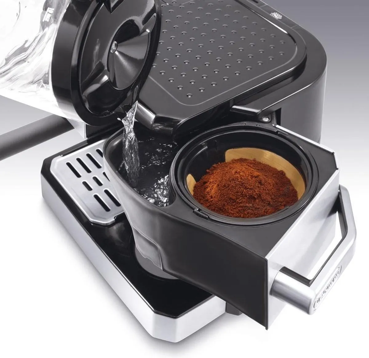 De'Longhi BCO421.S Combi Espressomachine - 2 Kopjes - 1,4L - Zwart/RVS