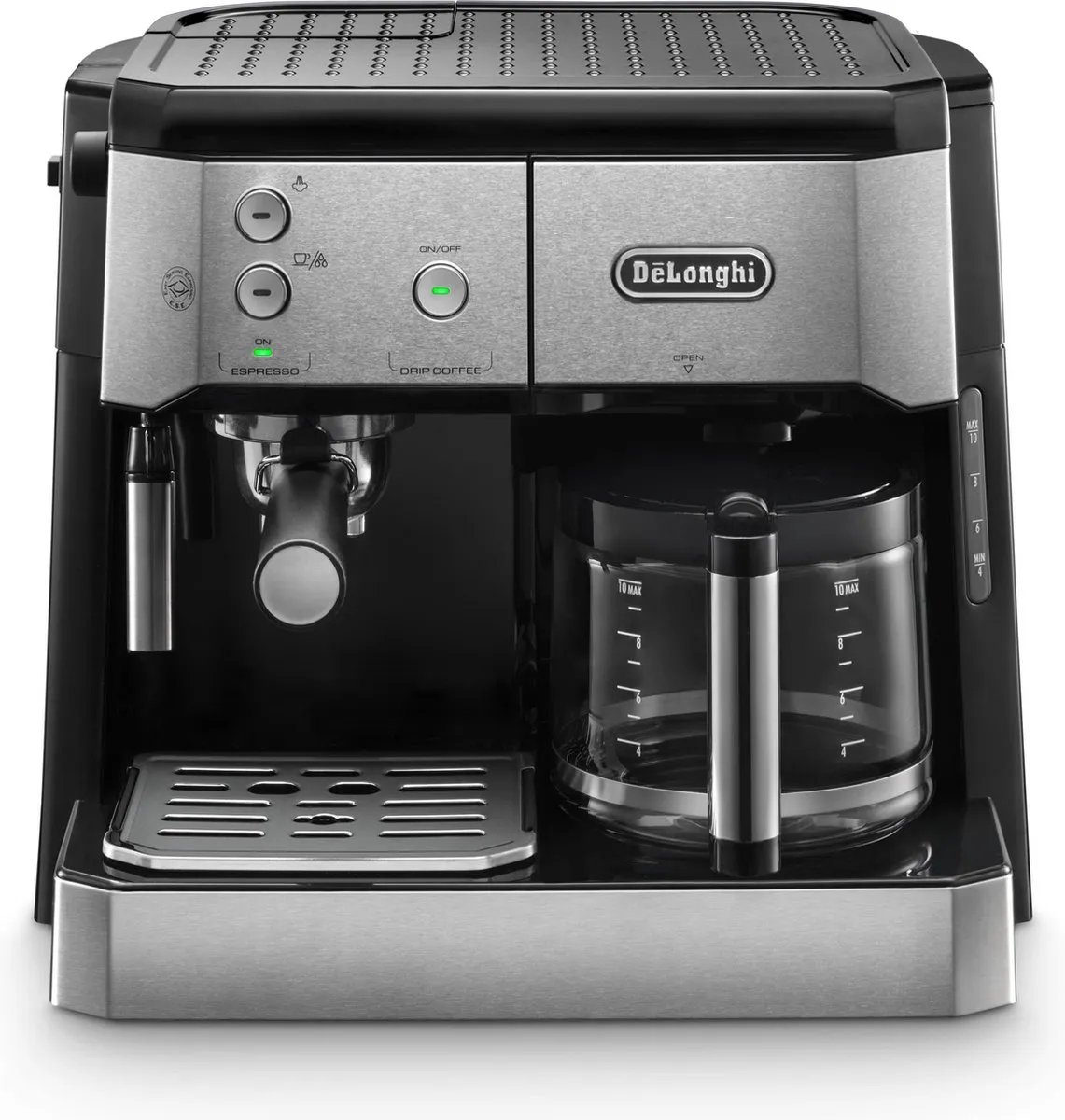 De'Longhi BCO421.S Combi Espressomachine - 2 Kopjes - 1,4L - Zwart/RVS