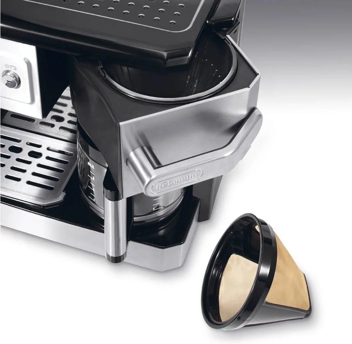 De'Longhi BCO421.S Combi Espressomachine - 2 Kopjes - 1,4L - Zwart/RVS