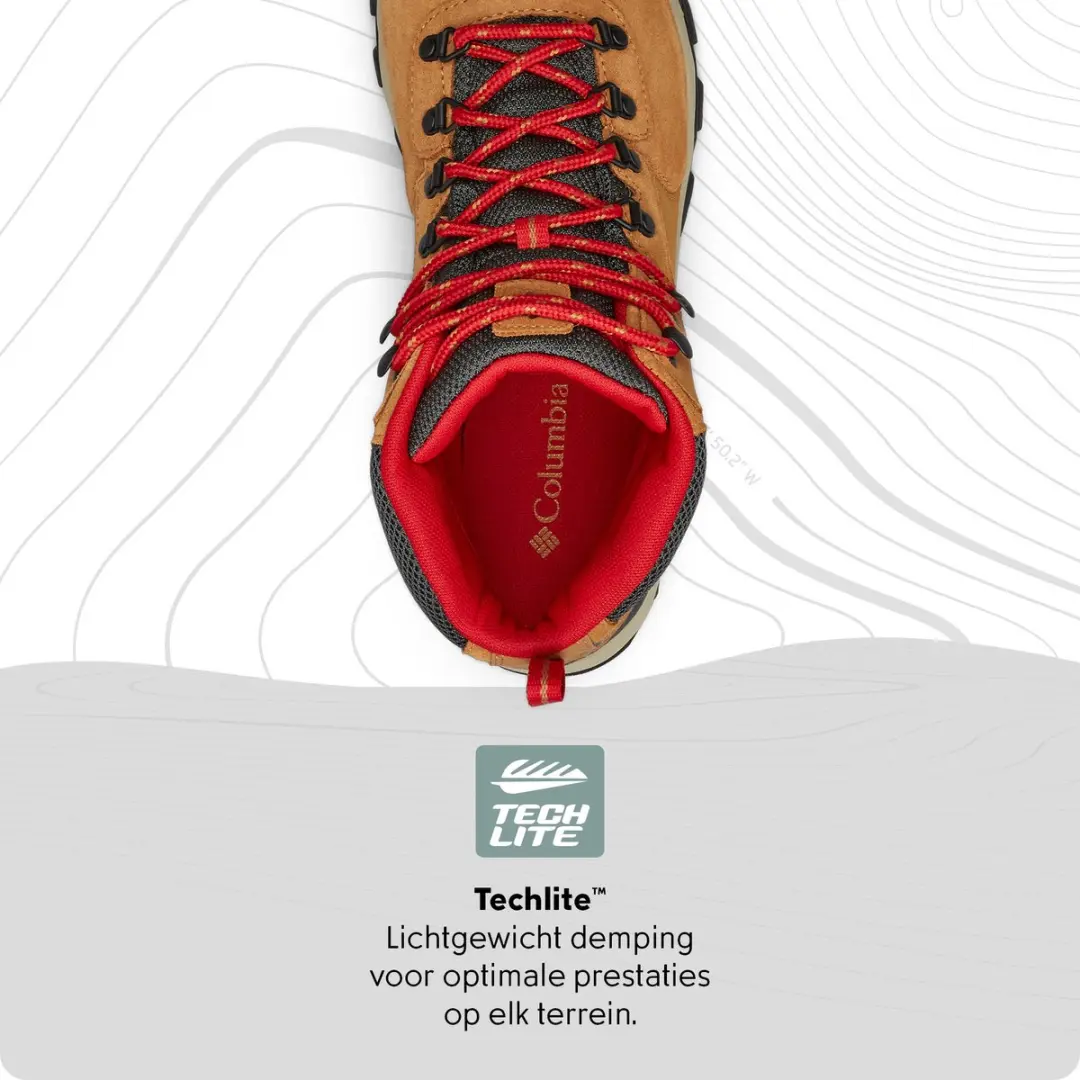 Columbia Newton Ridge Plus II Suede WP Wandelschoenen - Maat 40 - Mountain Red - afbeelding 5 van 6