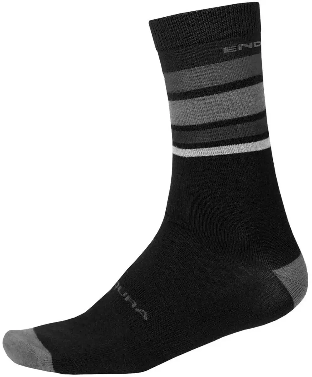 Endura BaaBaa Merino Stripe Fietssokken - Matt Black - afbeelding 4 van 6