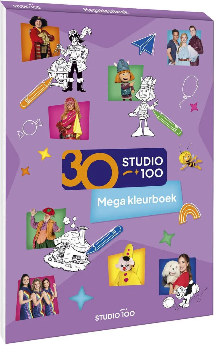 Studio 100 Mega Kleurboek 30 Jaar - Paars