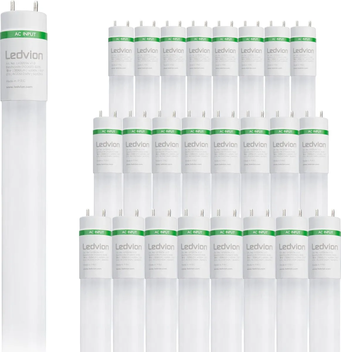 LEDVION 10X TL Buis 120cm 18W 6500K - 185lm/W - Helder