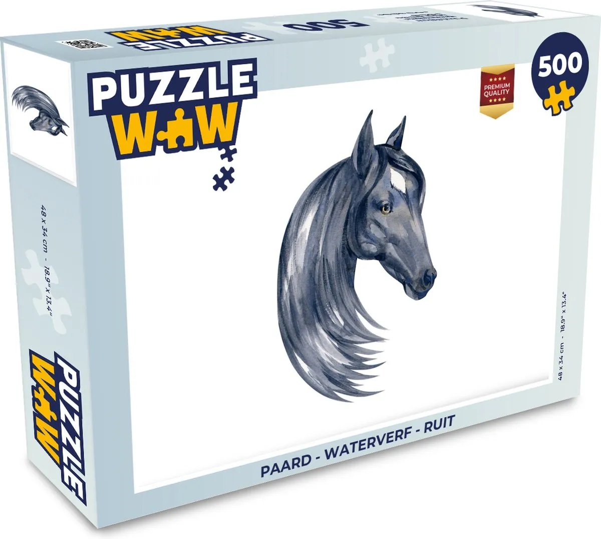 PuzzleWow Paard Waterverf Puzzel 500 Stuks