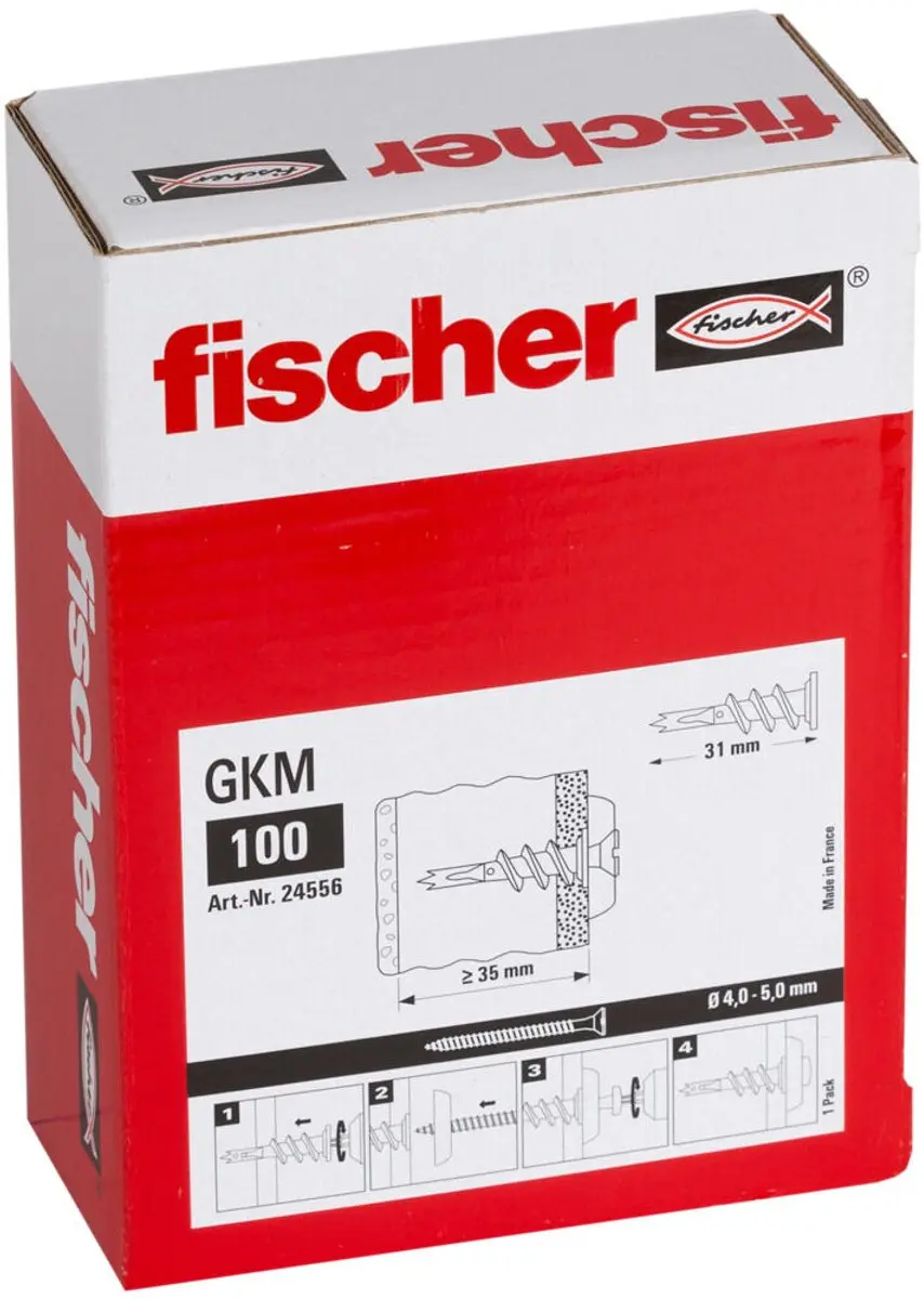 Fischer GKM Gipsplaatplug 4.5mm - 100 Stuks - afbeelding 4 van 6