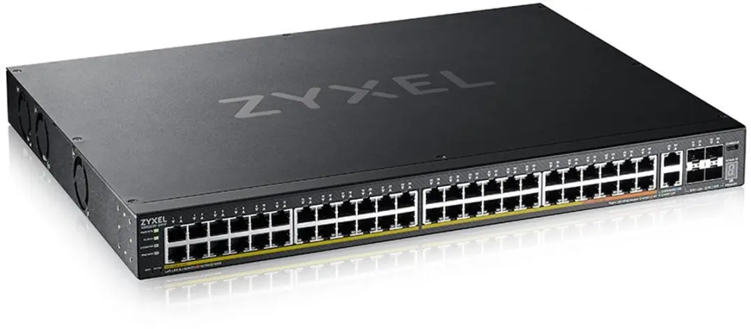 Zyxel XGS2220-54FP Managed Switch 48x PoE 10G - 960W - Zwart - afbeelding 3 van 6