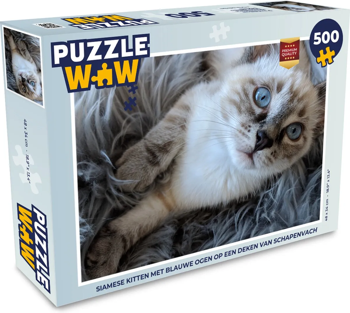 PuzzleWow Siamese Kitten Legpuzzel 500 Stuks