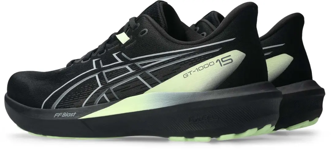 ASICS GT-1000 15 Heren Hardloopschoenen 46+ - Zwart - afbeelding 2 van 6