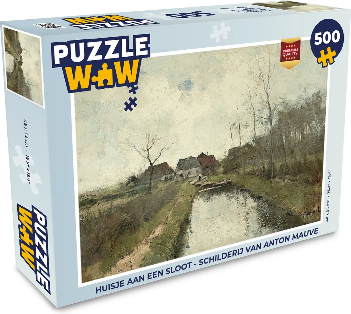PuzzleWow Huisje aan een Sloot Legpuzzel 500 Stuks