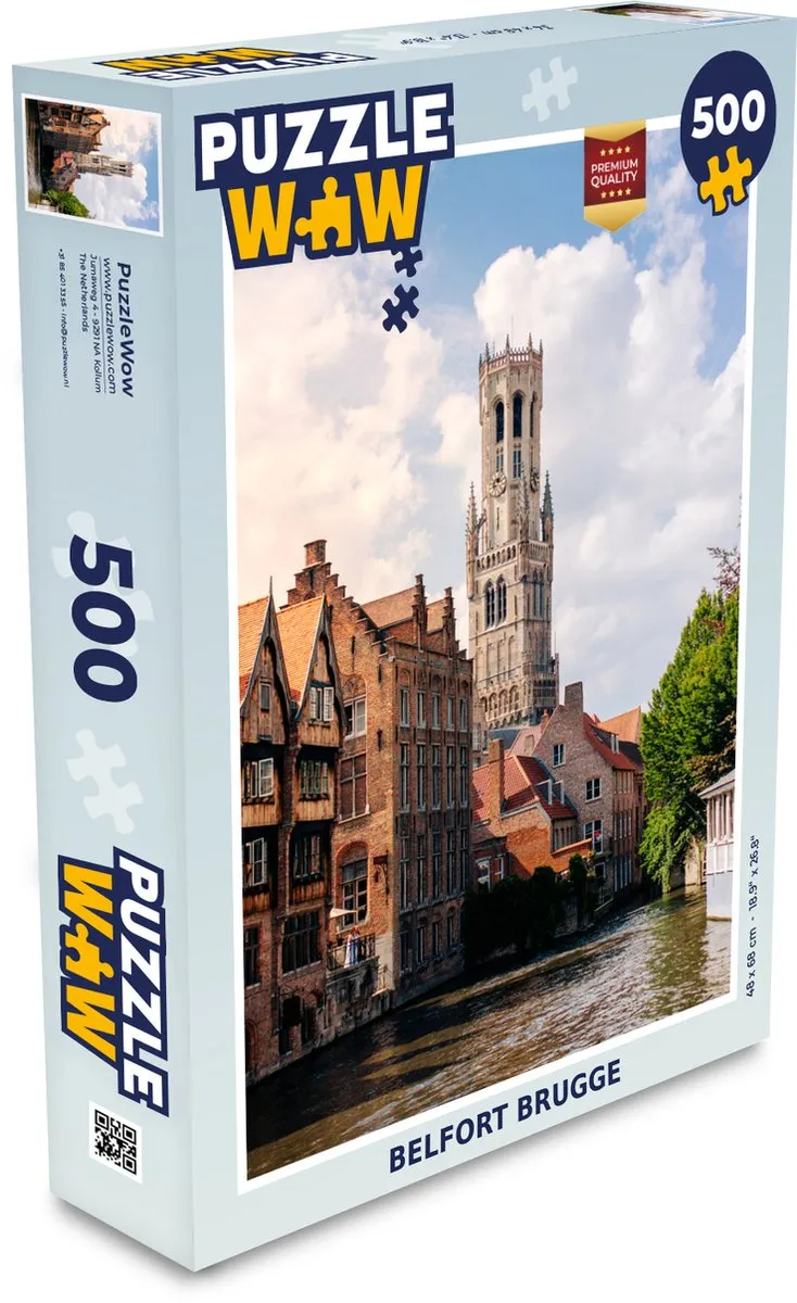 PuzzleWow Belfort Brugge Legpuzzel 500 Stuks