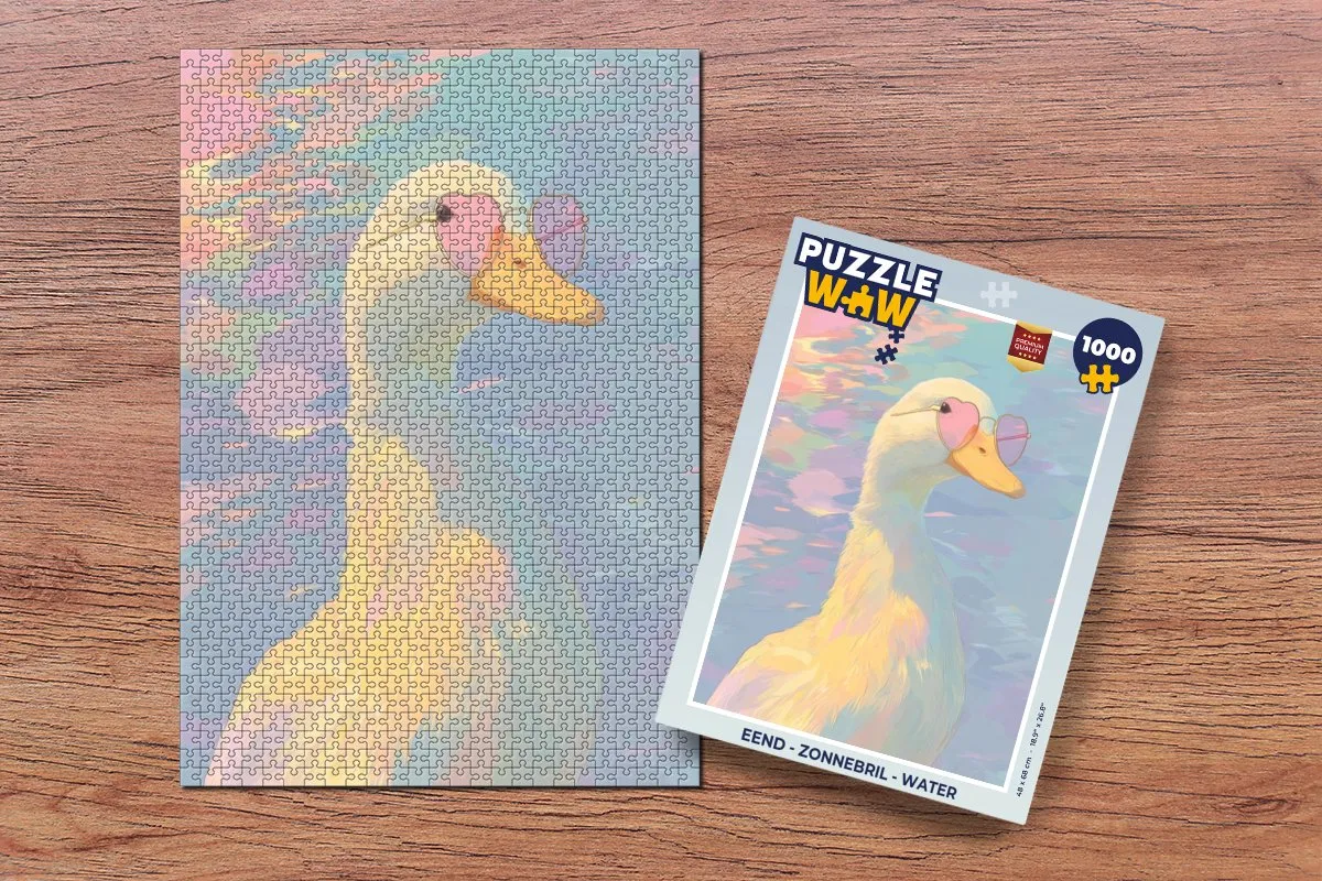 PuzzleWow Eend Zonnebril Legpuzzel 1000 Stuks