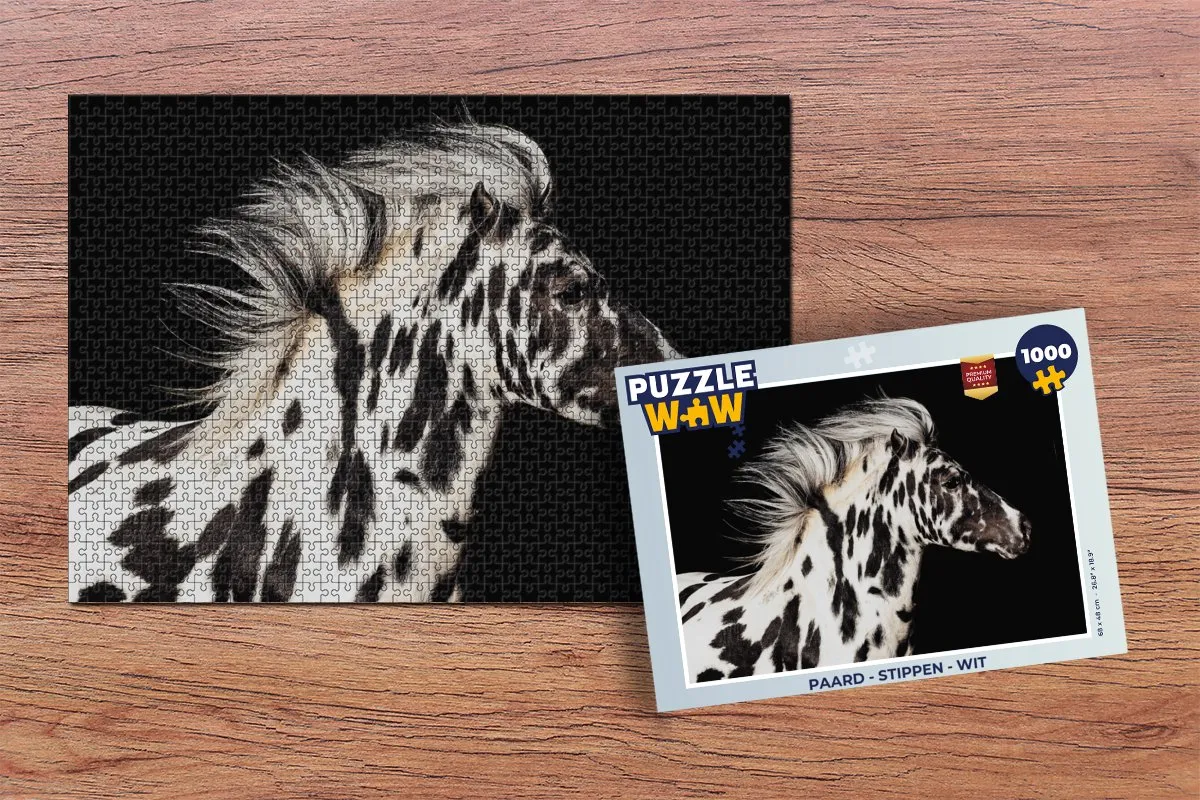PuzzleWow Paard Stippen Legpuzzel 1000 Stuks - Multicolor