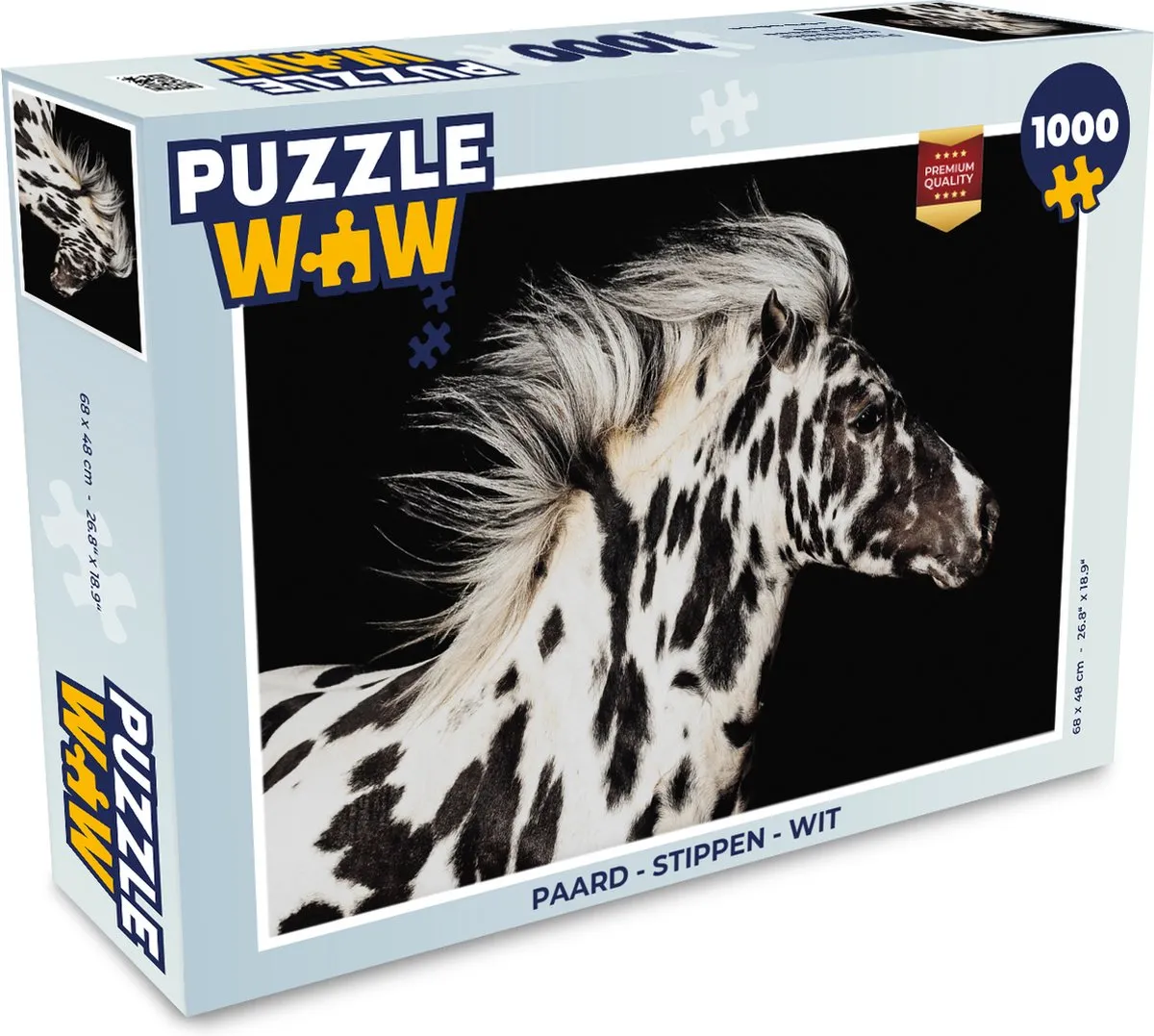 PuzzleWow Paard Stippen Legpuzzel 1000 Stuks - Multicolor