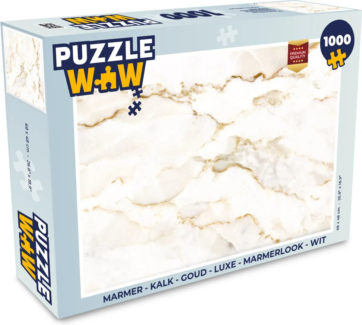 PuzzleWow Marmerlook Legpuzzel 1000 Stuks - Multicolor