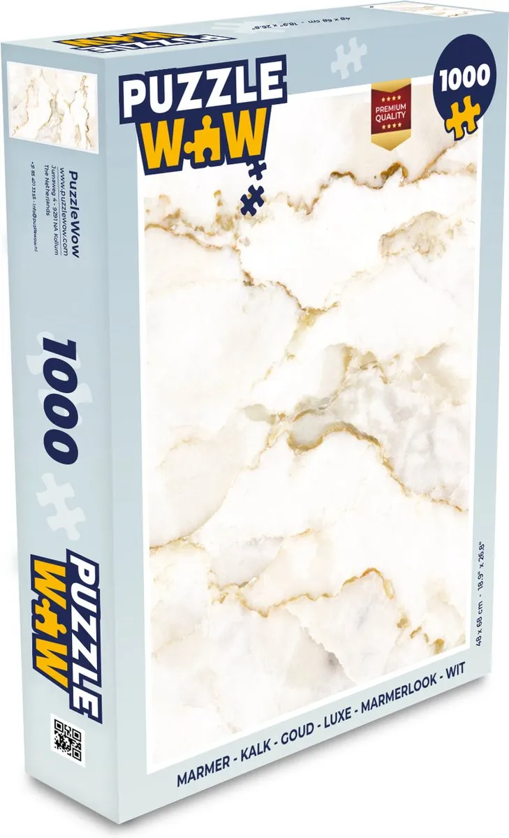 PuzzleWow Marmerlook Legpuzzel 1000 Stuks