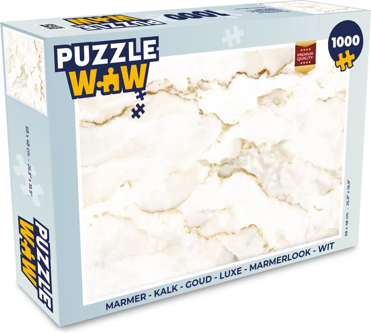 PuzzleWow Marmerlook Legpuzzel 1000 Stuks - Multicolor