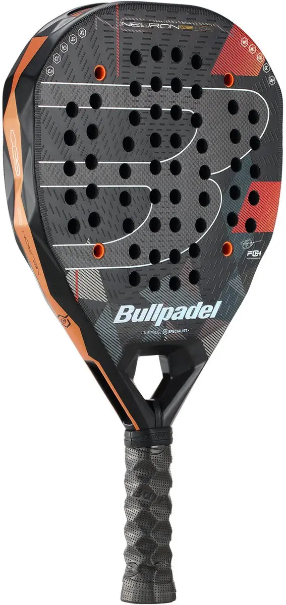 Bullpadel Neuron 02 Edge Padelracket - L0 - Oranje/Zwart/Zilver - afbeelding 5 van 6