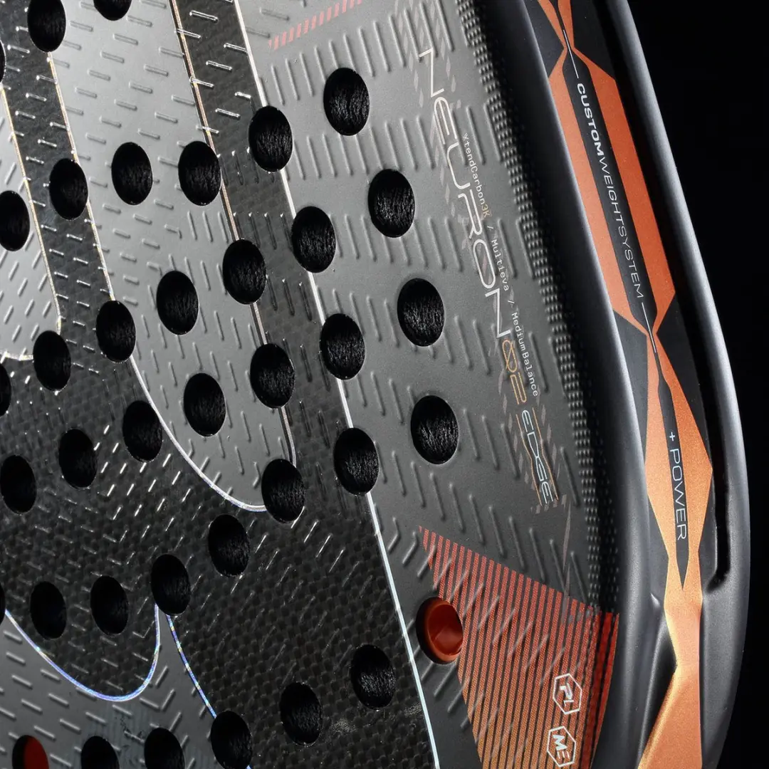 Bullpadel Neuron 02 Edge Padelracket - L0 - Oranje/Zwart/Zilver - afbeelding 3 van 6