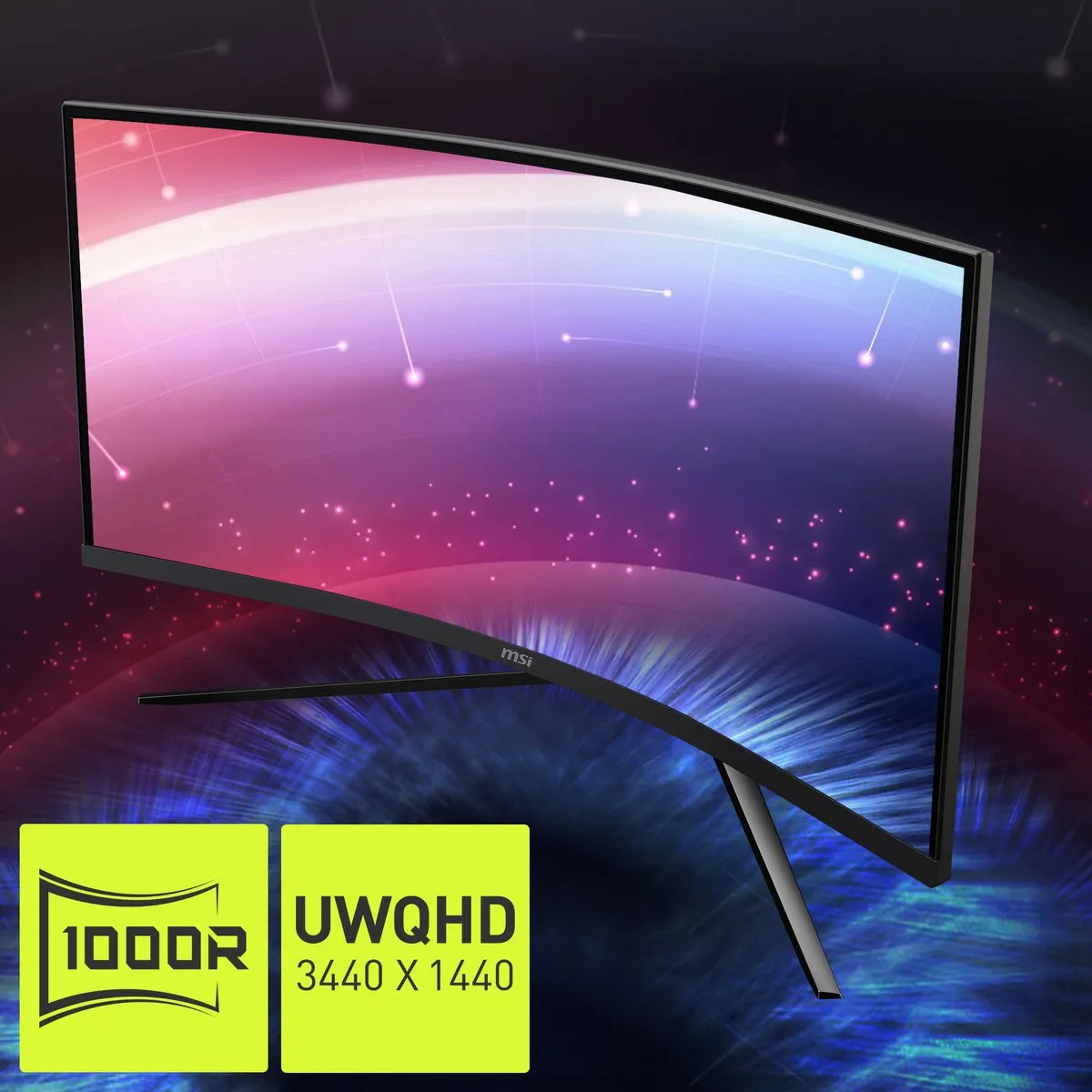 MSI MAG 345CQRDE Curved Monitor - 2x HDMI 2.0, 1x DisplayPort