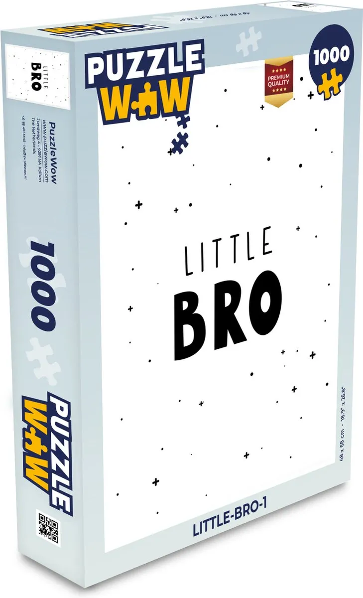 PuzzleWow Little Bro Legpuzzel 1000 Stuks - Multicolor