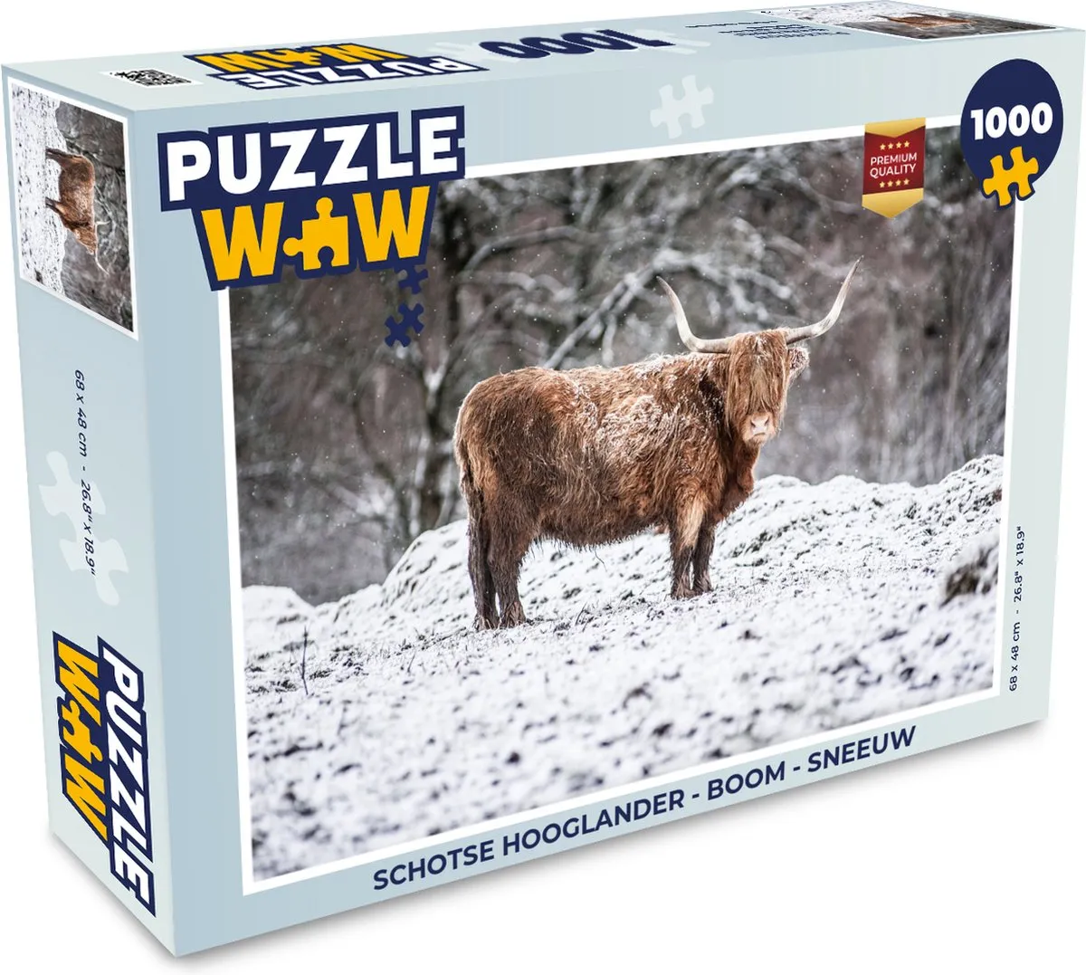 PuzzleWow Schotse Hooglander Boom Legpuzzel 1000 Stuks