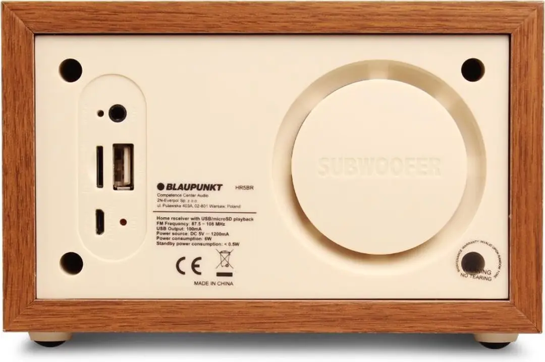 Blaupunkt HR5BR Digitale Radioklok - Bruin - afbeelding 2 van 5