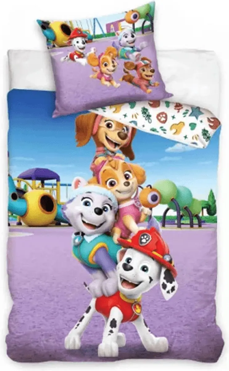 PAW Patrol Dekbedovertrek Happy outside 140 x 200 cm