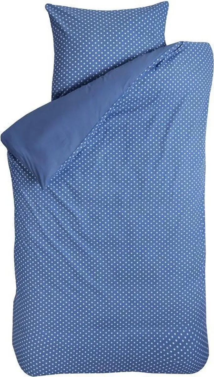 BINK Bedding Dekbedovertrek Dots Jeans 1-persoons 140x200/220 cm (incl 1 kussens