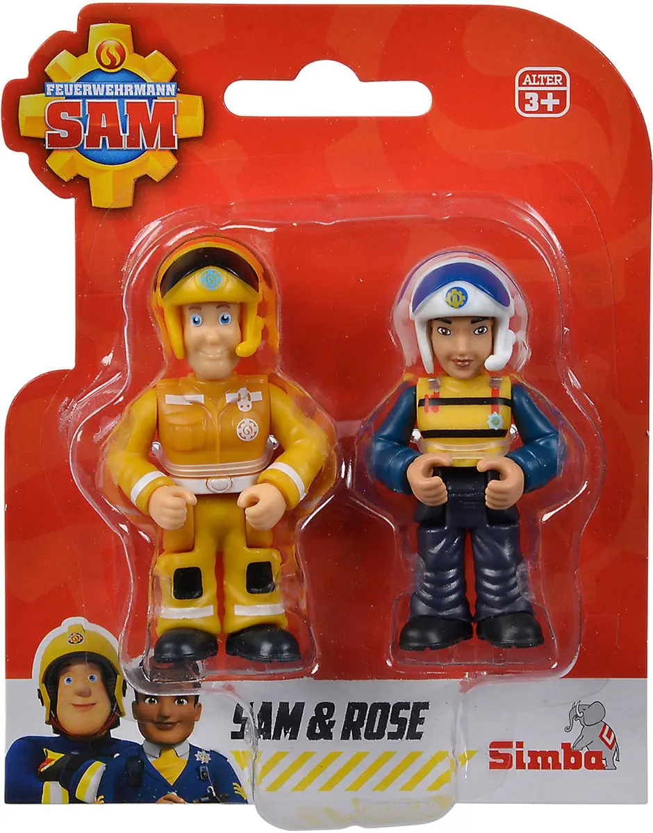 Simba Brandweerman Sam Speelfiguren Dubbelset - 2 Stuks - Meerkleurig