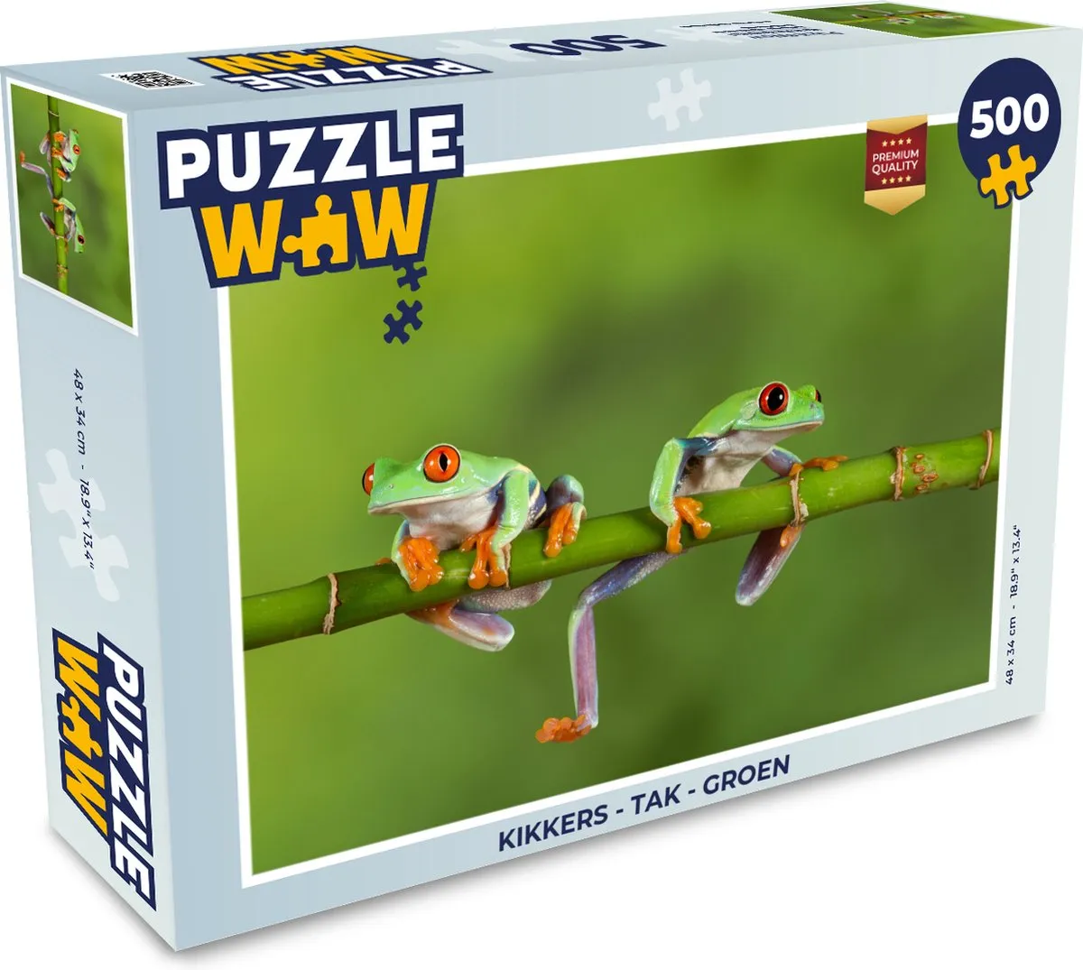 PuzzleWow Kikkers Tak Legpuzzel 500 Stuks - Multicolor