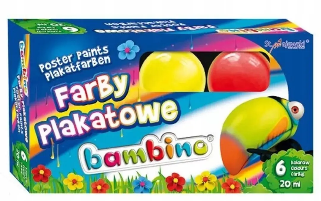 Bambino Plakkaatverf Set 6 Kleuren - 20ml Multicolor