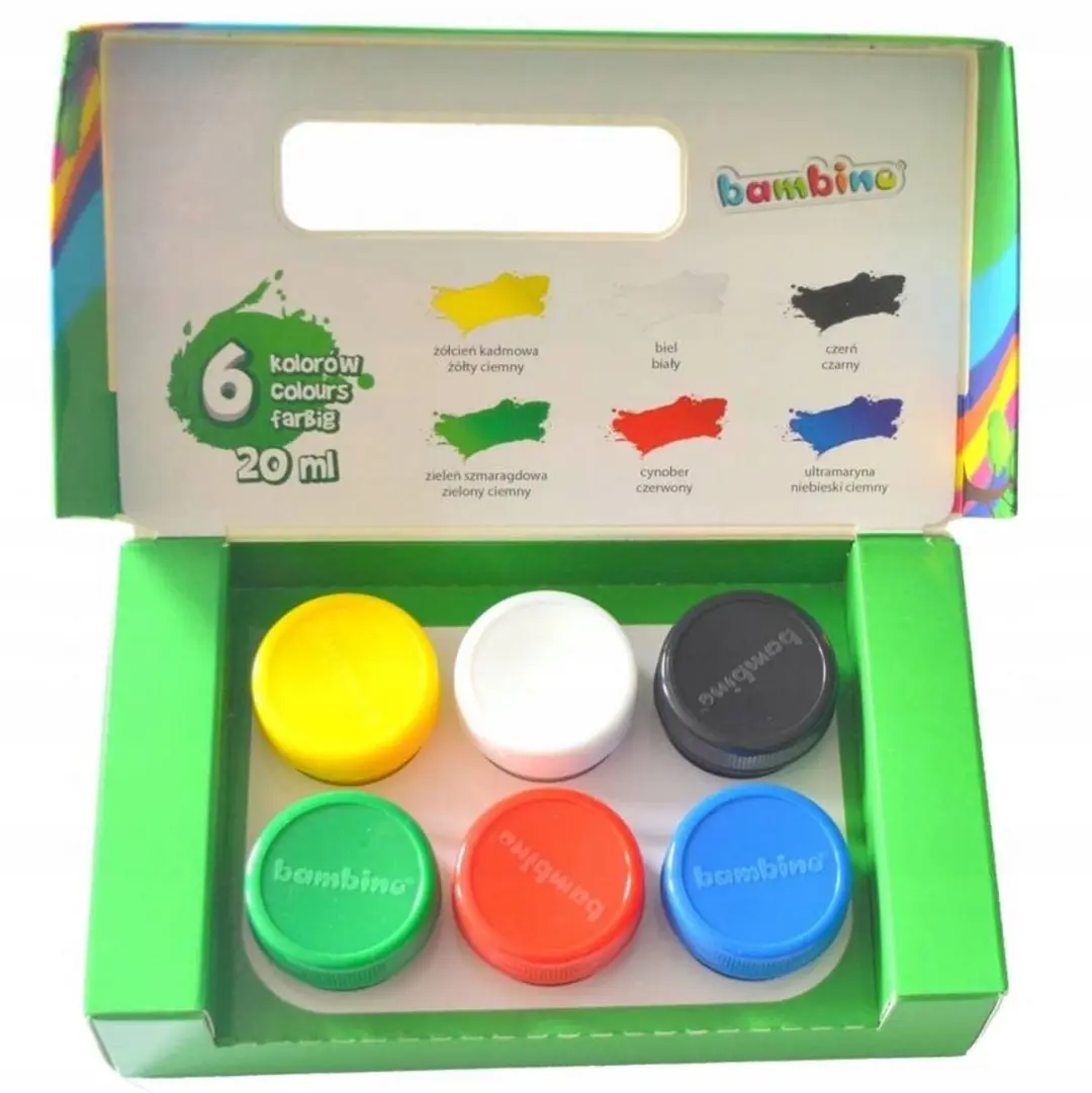 Bambino Plakkaatverf Set 6 Kleuren