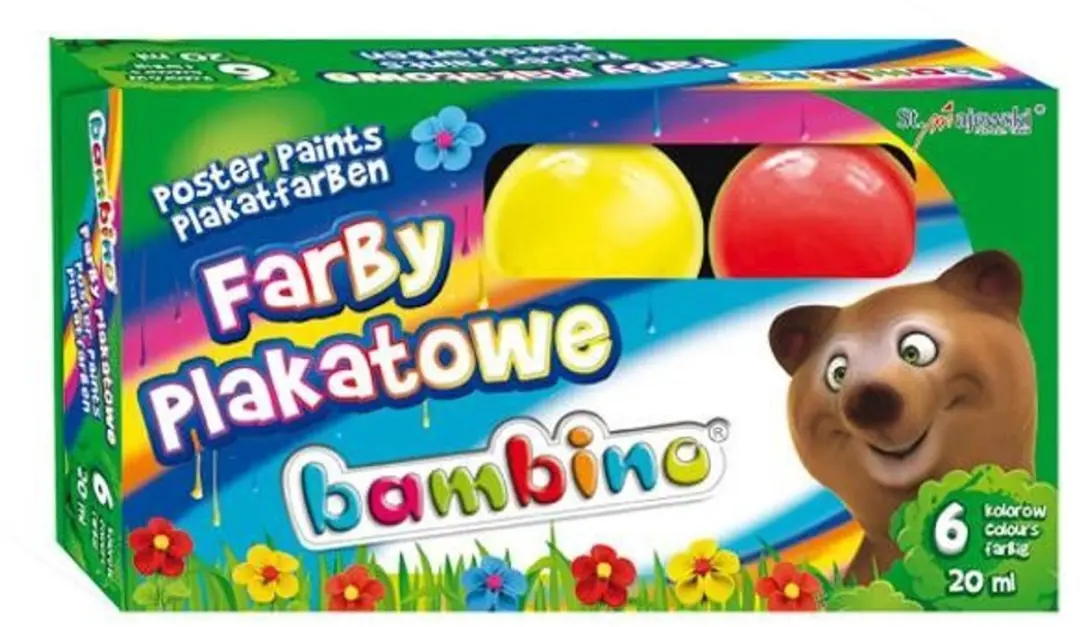 Bambino Plakkaatverf Set 6 Kleuren - 20ml Multicolor
