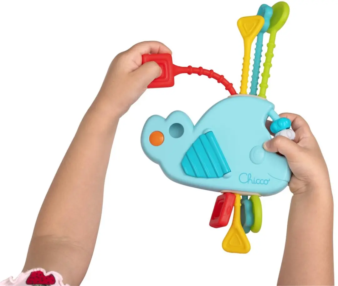 Chicco Multisensorische Trekkoord Walvis - Blauw/Multicolor - afbeelding 4 van 6