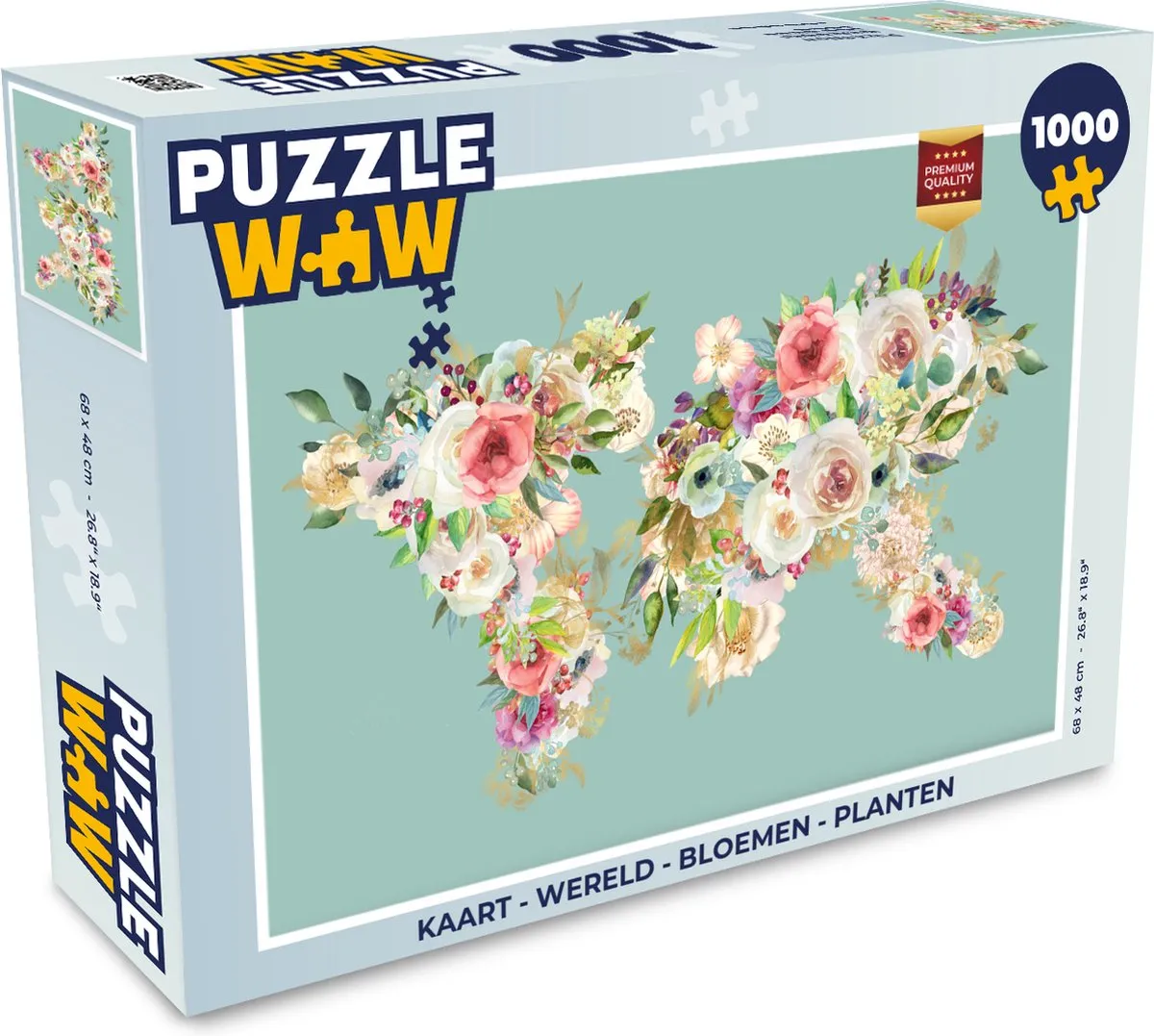 PuzzleWow Wereld Bloemen & Planten Legpuzzel 1000 Stuks - Multicolor