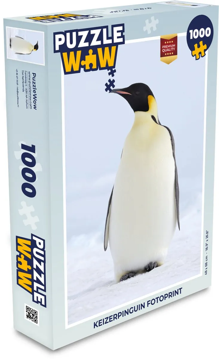 PuzzleWow Keizerpinguïn Legpuzzel 1000 Stuks