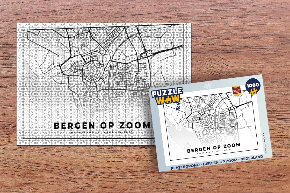 PuzzleWow Bergen op Zoom Legpuzzel 1000 Stuks - Multicolor