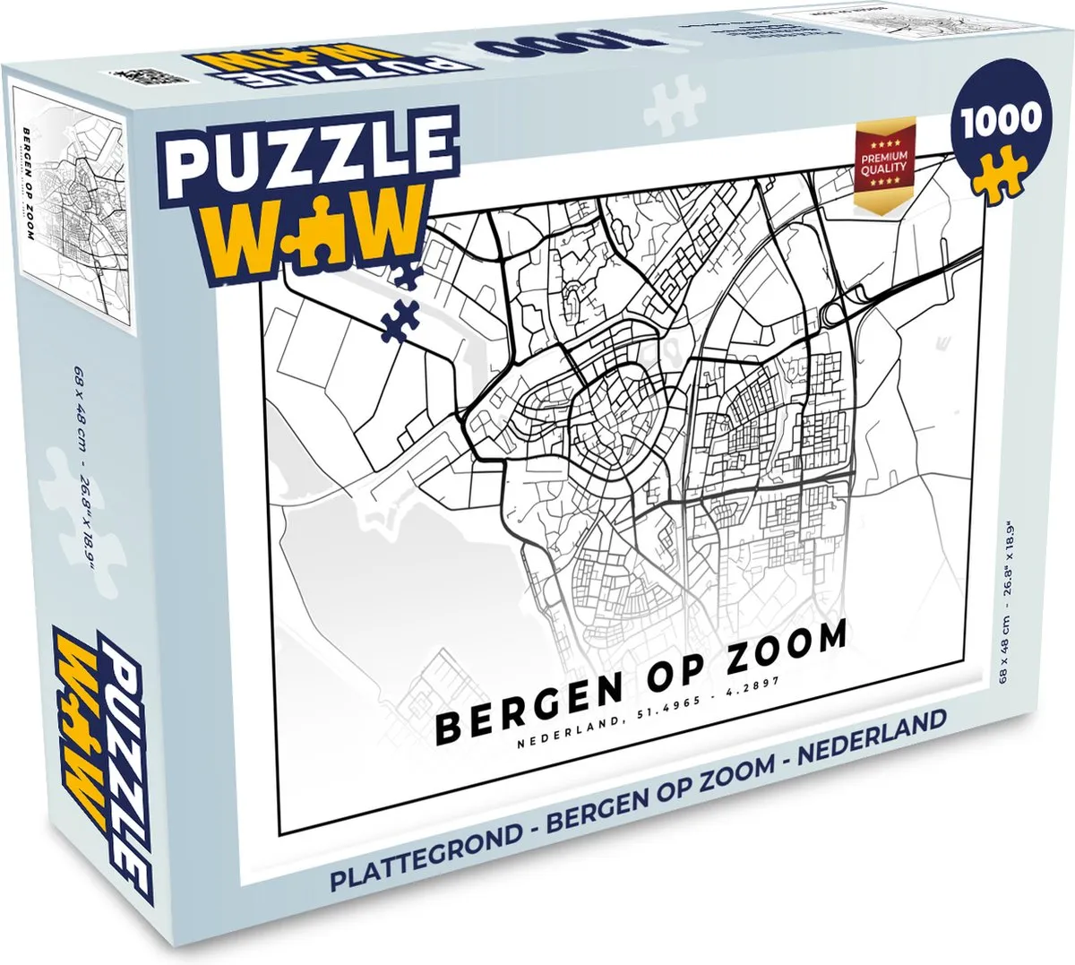 PuzzleWow Bergen op Zoom Legpuzzel 1000 Stuks - Multicolor