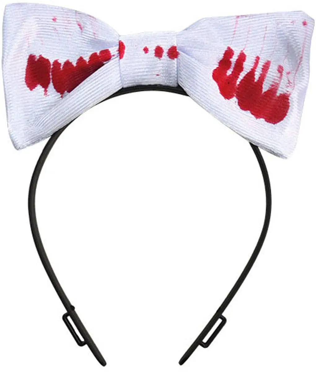 Diadeem met vlinderdas met bloed