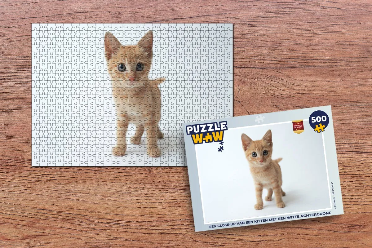 PuzzleWow Legpuzzel 500 Stuks - Kitten Multicolor