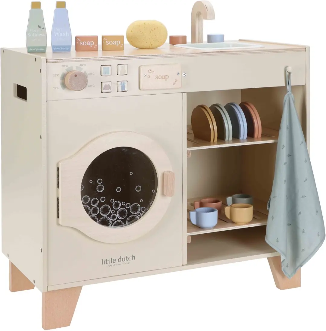Little Dutch Houten Wasmachine Limited Edition - Hout - afbeelding 2 van 6